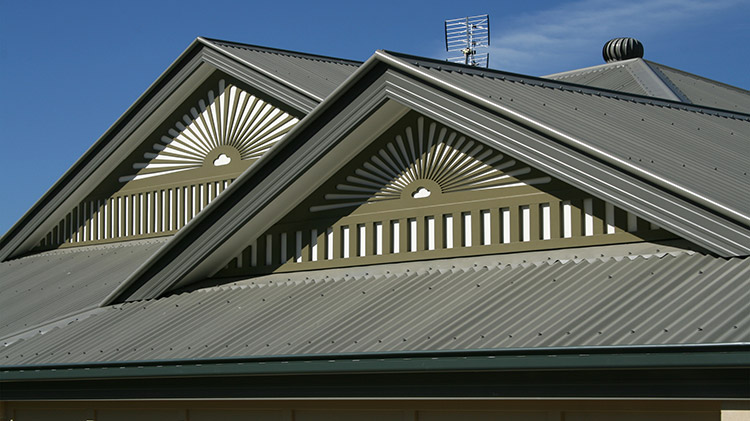 Metal roof.