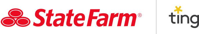 State Farm logo and Ting logo